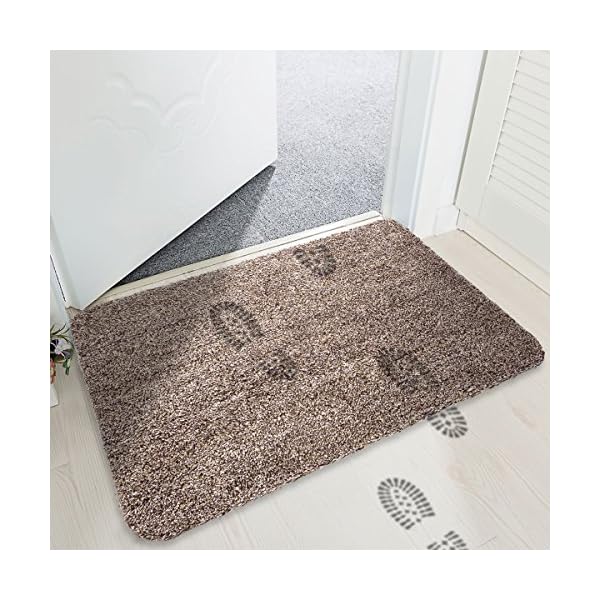 MAYSHINE NonSlip Door Mat Entrance Rug Shoes Scraper, Absorbs Mud