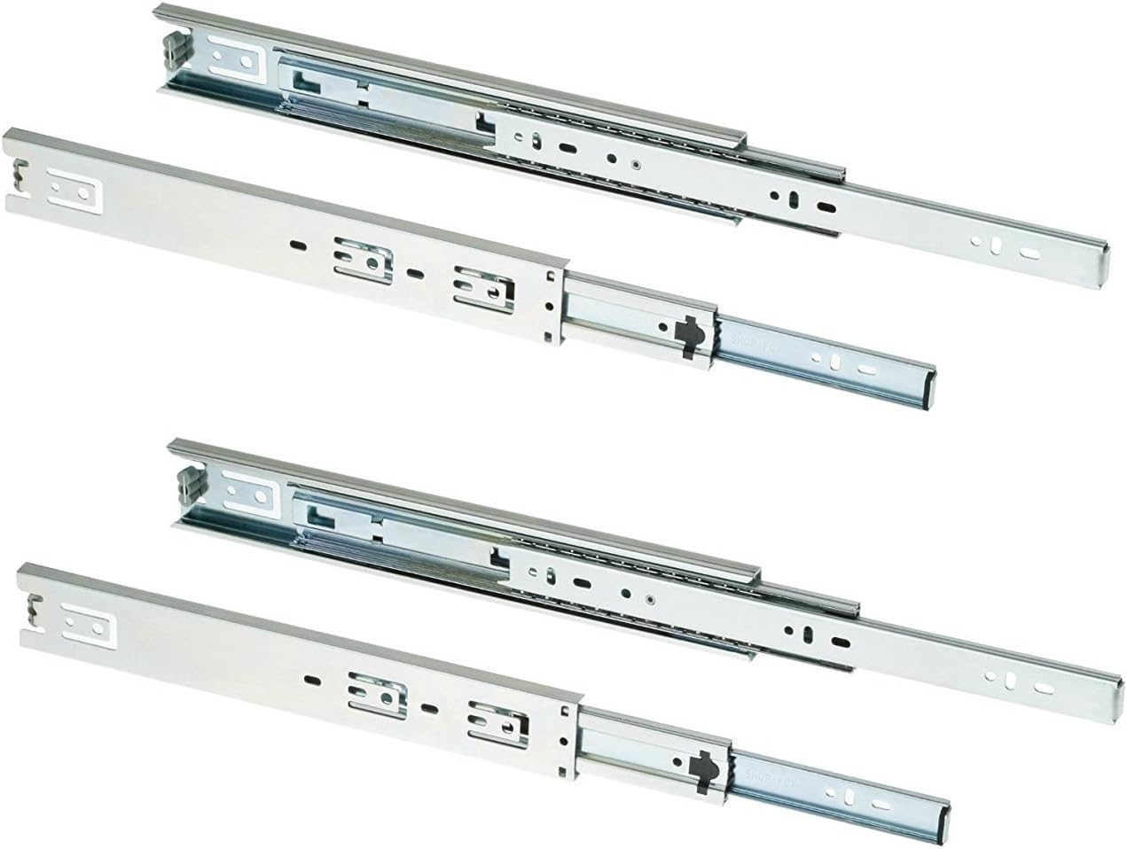 2 Pairs 400 mm Drawer Runners Groove Ball Bearing Metal Draw Slides 45mm Heavy Duty