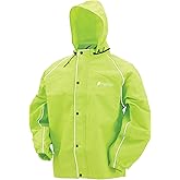 FROGG TOGGS Men's Road Toad Reflective Waterproof Rain Jacket, Hivis Green, X-Large