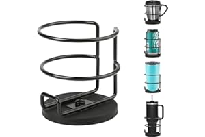 MIPPKO Magnetic Cup Holder,Heavy Duty Metal Drink Holder, 3.46 inch / 8.8 cm Strong Magnetic Base,Bottle Holder for Refrigerator/Treadmill/Truck/Tractor/Forklift/Boat/Bus/Car (Bottom Magnetic)
