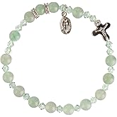 Green Jade 6mm Rosary Bracelet