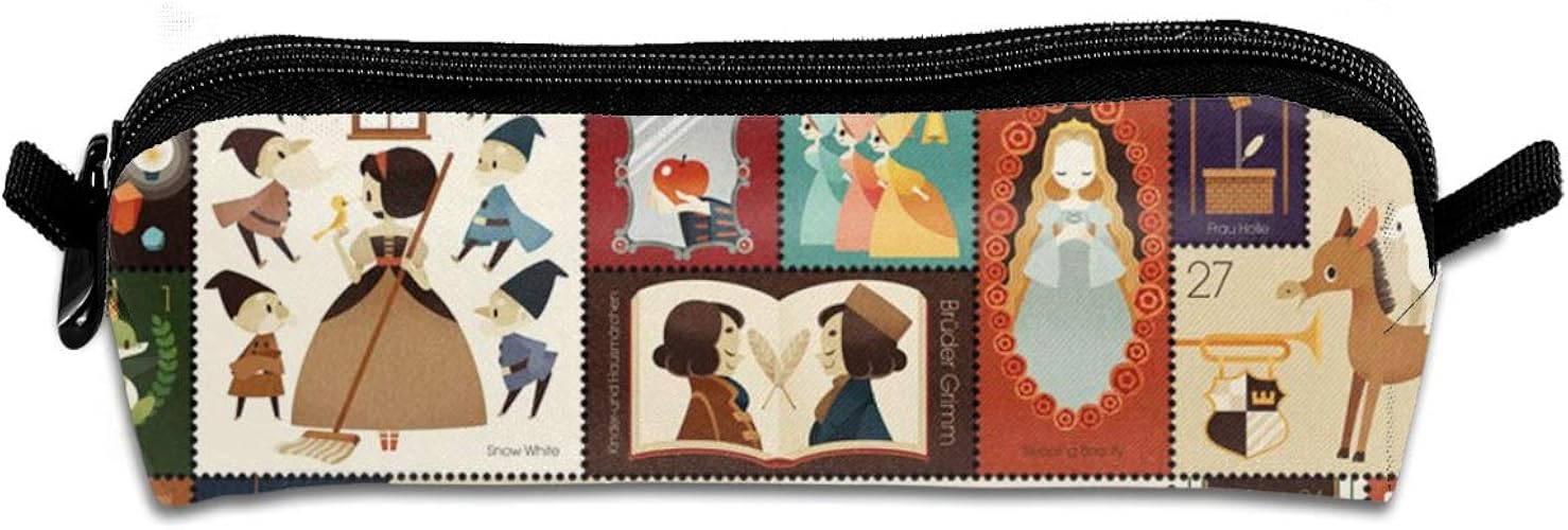 Amazon グリム童話 かわいい ペンケース 大容量 鉛筆ケース かわいいペンバッグ 文具ケース 収納 文具バッグ おもしろ収納ポーチ スリム 万年筆ケース 筆箱 おしゃれ 高校生 文房具 女の子 男の子 ペン入れ シューズ バッグ