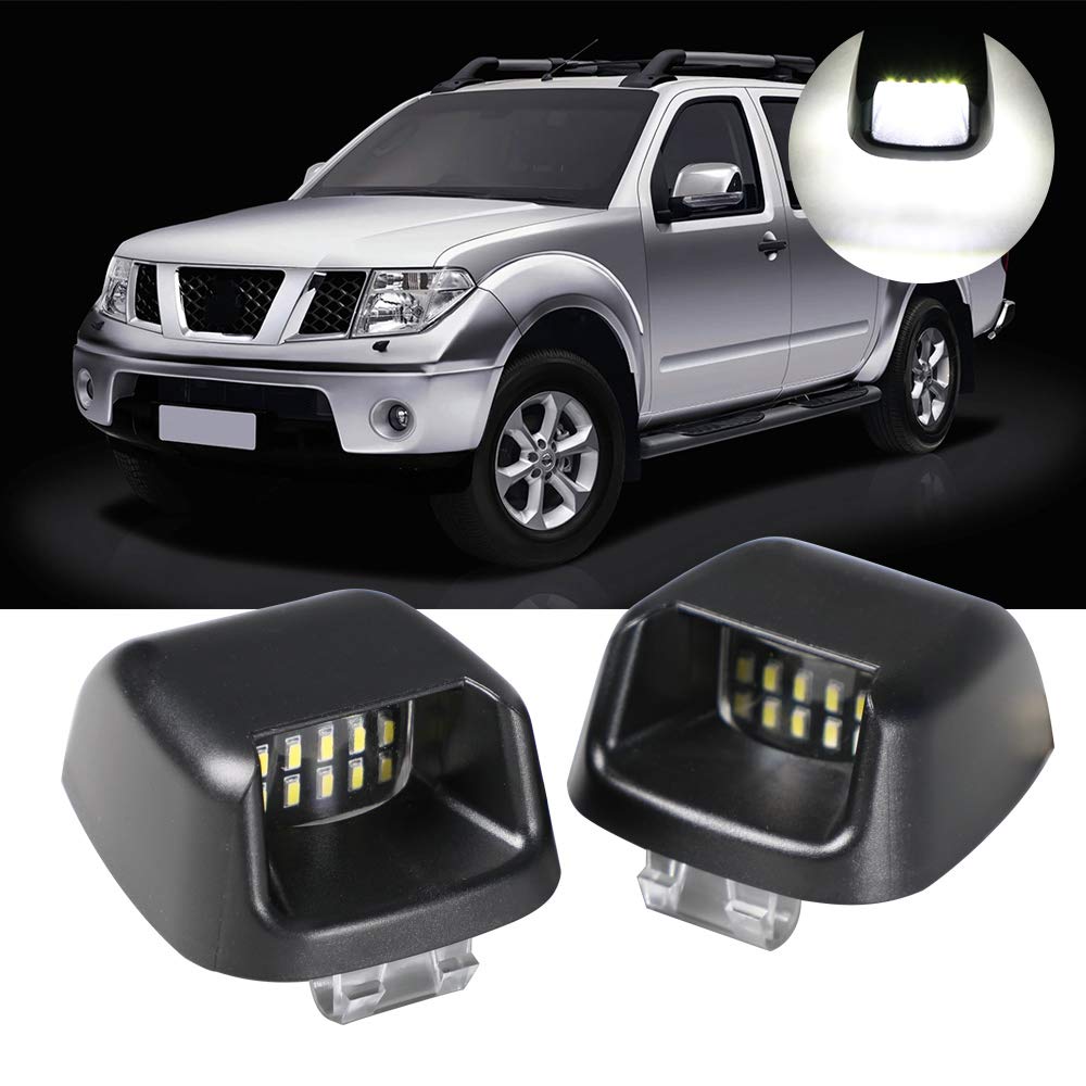 LED License Number Plate Light Rear Lamps for N-issan N-avara D40 2004-2018 Car Accessories Auto Assembly White 2 pieces