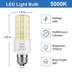 2 Pack Led Light Bulb Equivalent 250w Led bulbs