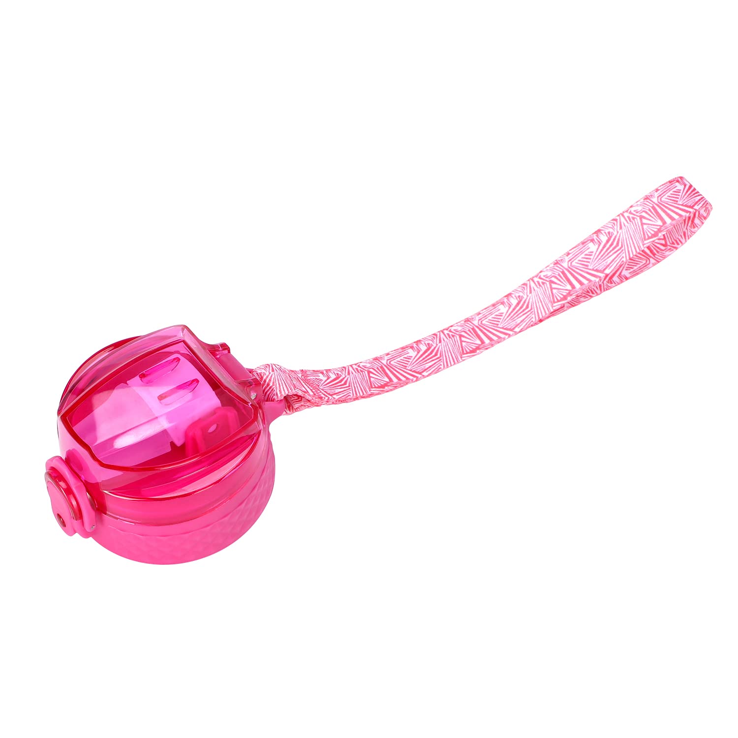 OLDLEY Replacement Straw Lid for 450ml Water Bottle, Leakproof Dustproof One-Click Open Cap with Carry Strap (Rose Red)