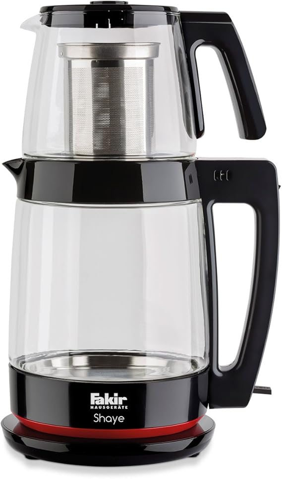 FAKIR SHAYE Electric Machine Tea Maker, Turkish tea, Teapot Glass Capacity 0.7 Lt With Filter, 2