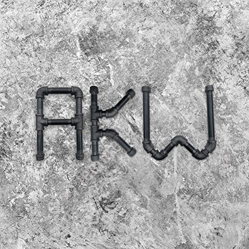 AKW (20, 1/2" x 9") Black Nipple Malleable Industrial Steel Threaded Pipe Nipples and Fittings, Plumbing, DIY Furniture, 20 Pack