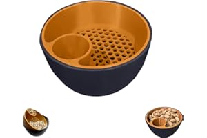 BLUEZURA 3D Printed Nut & Seed Bowl, Double Layer Snack Bowl with Food Waste Compartment, 2-in-1 Snack Organizer for Pistachi