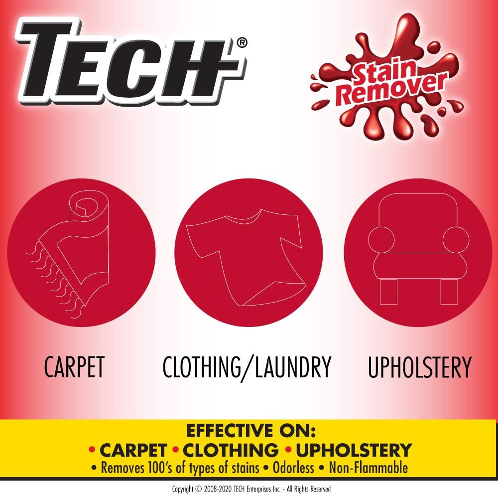 TECH Red Wine Stain Remover, 2 oz Spray Bottle, For Carpet, Clothes, Upholstery, and Other Fabrics: Home & Kitchen