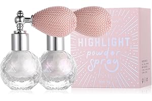 RoseFlower 2pcs Glitter Spray, Body Glitter Spray for Hair Face Skin, Fabric Spray for Clothing Clothes, Sparkle Shimmer Shin