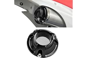 Canitu Exhaust Tip,Motorcycle Billet Aluminum Power Tip with Spark Arrestor Screen Replacement for Honda CRF50/CRF70/CRF80/CRF100/CRF110 Models (Black)