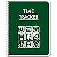 BookFactory Time Tracker Notebook/Work Hours Log Book/Business Time Tracking/Billable Hours and Materials LogBook Time Management - 100 Pages 8.5" x 11" Wire-O (BUS-100-7CW-PP-(Time-Tracker)-BX)