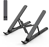 Tonmom Laptop Stand Adjustable Ergonomic Ventilated 10-15.6 inch Black