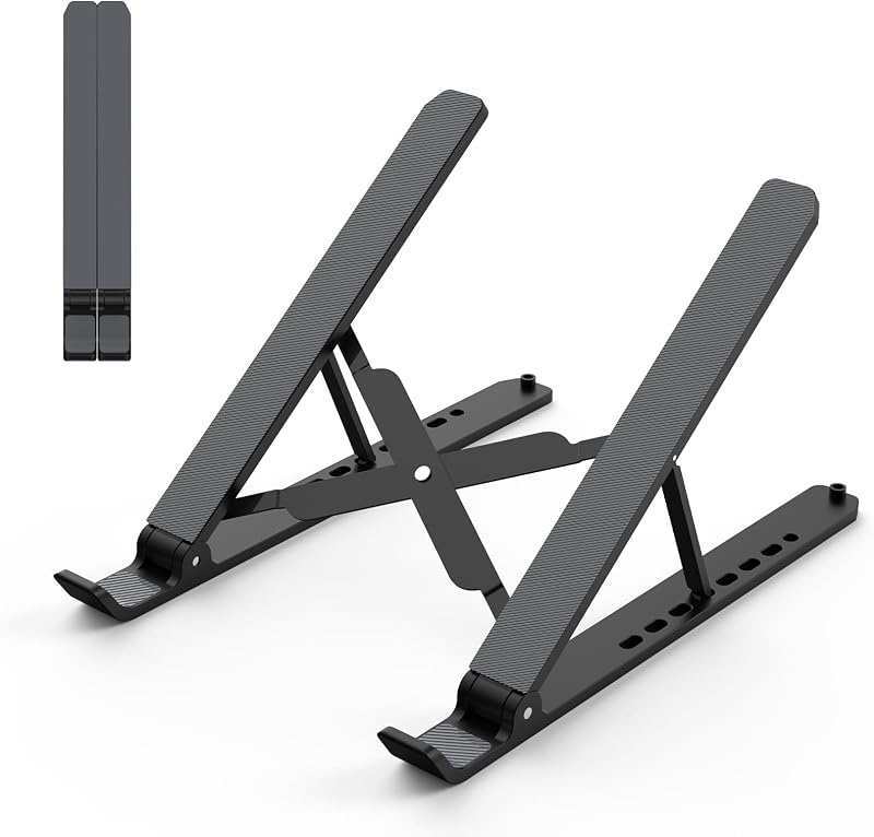 Tonmom Laptop Stand Adjustable Ergonomic Ventilated 10-15.6 inch Black