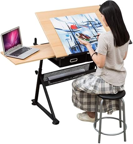 Jdkilp Table A Dessin Inclinable Bureau Reglable En Hauteur Pour Les Architectes Ingenierie Bureau Beaux Arts Cours De Travail Peinture Amazon Co Uk Kitchen Home