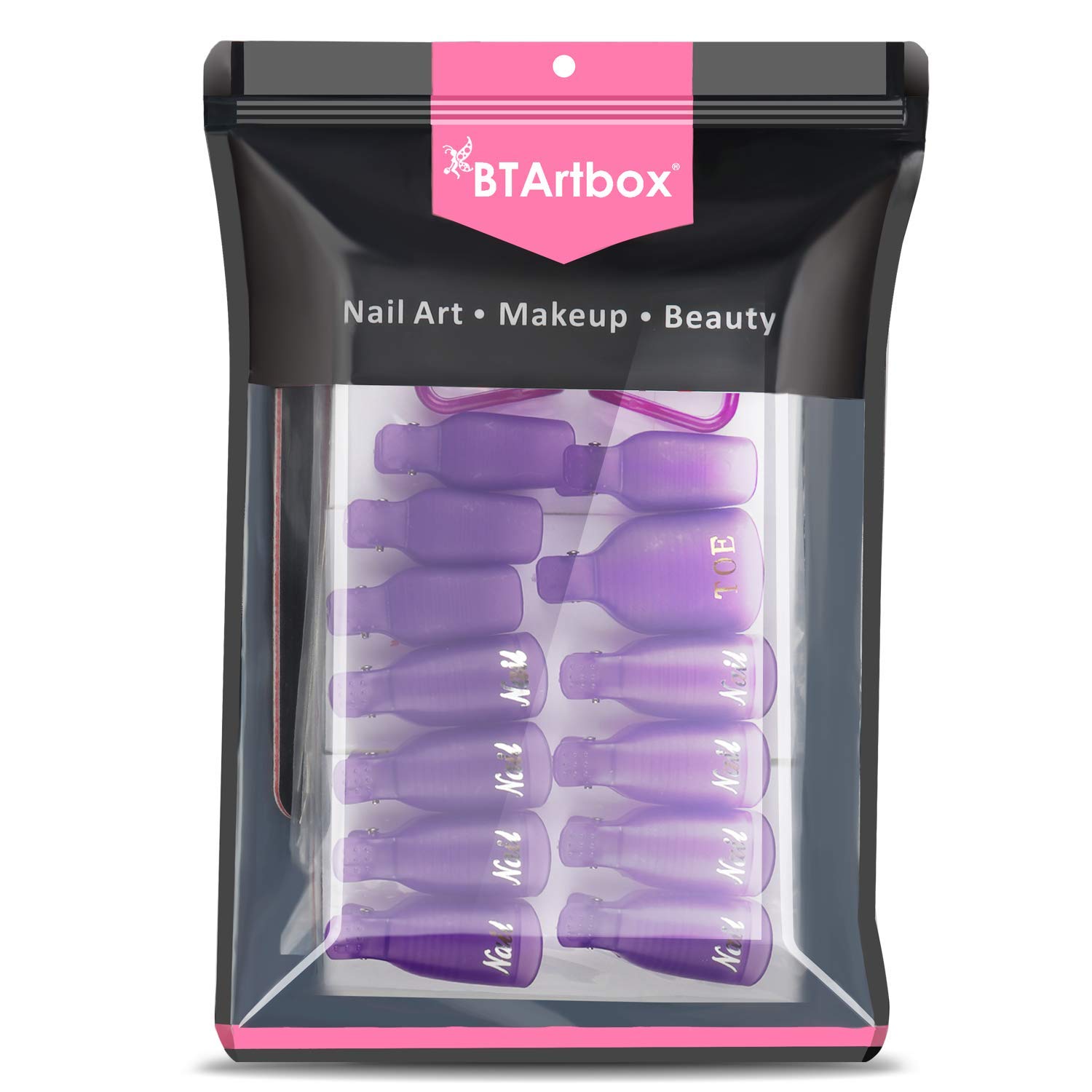 Gel Nail Polish Remover Tool - 600pcs Lint Free Nail Wipes 20pcs Nail Polish Remover Clips Cuticle Pusher Nail Brushes Nail File Nail Buffer BTArtbox Gel Polish Remover Tools Kit : Beauty