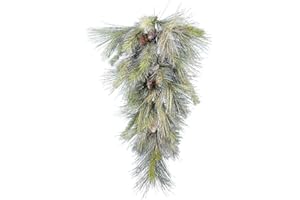 Vickerman 36" Frosted Myers Pine Artificial Christmas Teardrop, Unlit - Faux Pine Christmas Teardrop - Indoor Seasonal Home Decor
