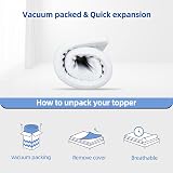 wowttrelax Dual-Layer Memory Foam Mattress Topper 90x190x5cm with Cover view 9