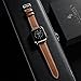 yearscase 42MM Genuine Leather Replacement Band with Classic Metal Adapter Clasp Single Tour Compatible Apple Watch Band Series 3 Series 2 Series 1 Nike+ Hermes&Edition - Brown