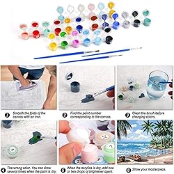 cupmod 6 Pack Paint by Numbers for Kids and
