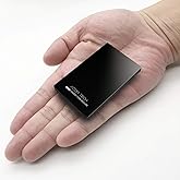 Attom Tech Dual USB Output Super Slim Power Bank Ultra Thin, 3000mAh Portable Charger Mini External Phone Battery Pack Small Dual Outlet, Emergency Phone Power Backup (Black)