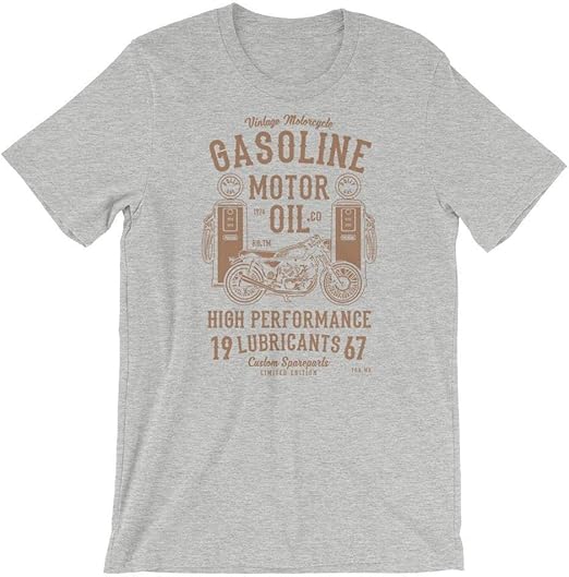 Gasoline Motor Oil TShirt. Motorcycle 100 Cotton Premium Tee New Clothing