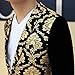 OUYE Men's Golden Black Floral Casual Sport Coat US S-Chest 34