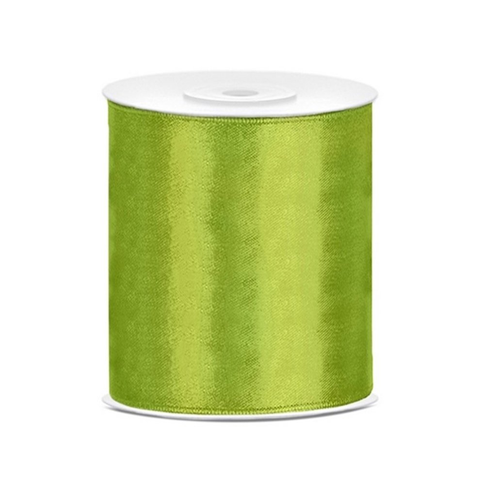 Il Villaggio degli Sposi Satin Ribbon 10cm x 25m for Gift Box Birthday Christmas Favour - Apple Green -
