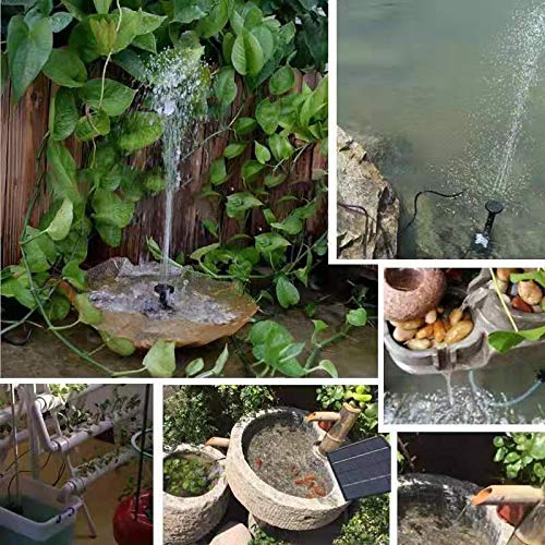 bestc 1.8W Solar Fountain Water Pump for Bird Bath Solar Powered Fountains Outdoor Garden Pond Pump for Fish Tank Small Pond Pool Garden and Lawn