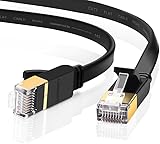 UGREEN Ethernet Cable, 3m Cat 7 Gigabit Lan Network RJ45 High Speed Patch Cord Flat Design 10Gbps for 600Mhz/s STP Molded for Switch, Router, Modem,Patch Panel,PC and more