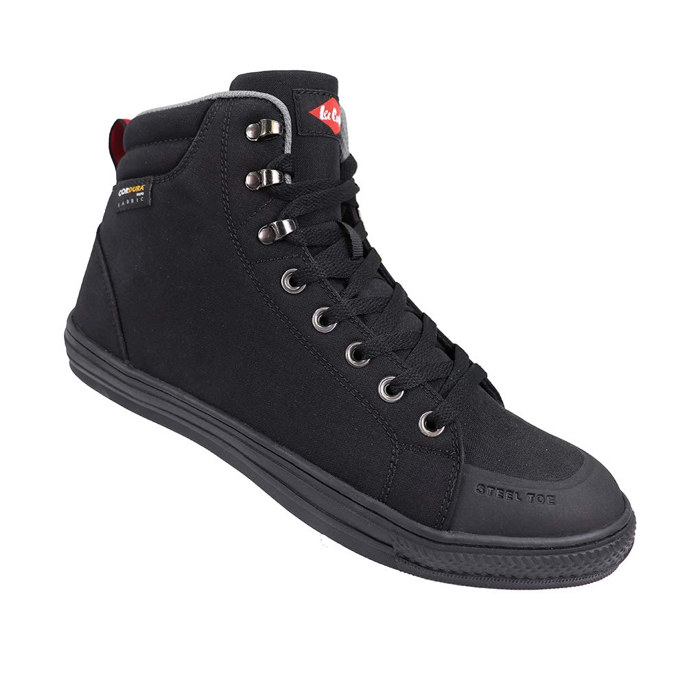 Lee Cooper Workwear LCSHOE158 Unisex Mens Ladies SB / SRA Retro Baseball Boot Work Safety Shoe, Cordura Boot Black, Black, 8 UK - Image 5