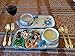 LG Stylish 4-piece Soup & Sandwich Set Butterfly- Turquoise Blue