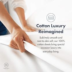 Threadmill 100% Cotton Sheets for Queen Size Bed