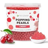 Tea Zone [7 Pounds] Cherry POPPING PEARLS&trade; for Boba Tea Beverages, Sweets, Ice Cream Topping | B2059