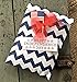 Navy Blue and White Paper Treat Sacks - Chevron Polka Dot Favor Bags - 5.5 x 7.5 Inches - 48 Pack