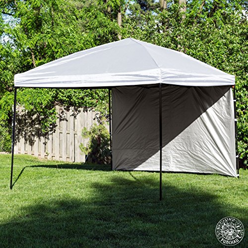 Punchau Pop Up Canopy Tent with Removable Sidewall 10 x 10 Feet, White - UV Coated, Waterproof Instant Outdoor Party Gazebo Tent