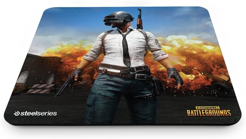 SteelSeries QcK PUBG Erangel Edition Cloth Gaming Mouse Pad - Exclusive Micro-Woven Surface - Optimized for Gaming Sensors - Maximum Control Size L - Designed for PUBG Battlegrounds