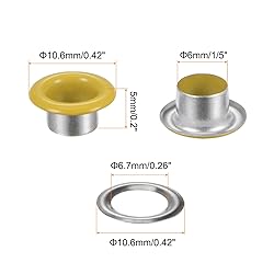 HARFINGTON 200 Set Color Round Grommets 6mm