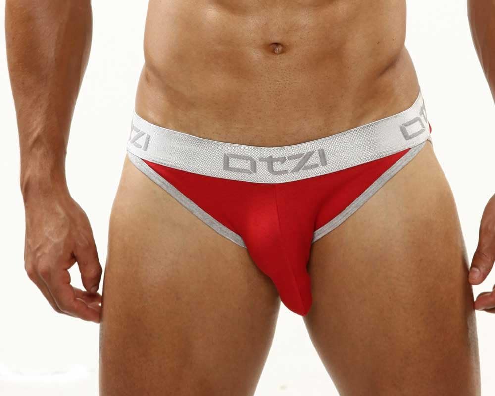 Otzi Mens Sexy High Cut Pouch Enhancing Cotton Bikini Low Rise Underwear OT3606