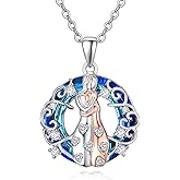 AENEAS Mother Day Necklace Granddaughter Sterling Silver Crystal Jewelry from Mothers Day Gifts for Mothers Day Christmas