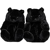 QICAVZW Teddy Bear Slippers Plush Fuzzy Couple House Shoes for Women Men Winter Cozy Warm Indoor Bedroom Sneaker Slippers Valentine Birthday Gifts
