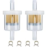 Panari 1/4 Inline Fuel Filter Kit for Brigs and Straton 691035 493629 for Kawasaki 49019-7001 49019-0027 Kohler 2505007S 2505021S Craftsman Toro Lawnmower Ffuel Filter Parts