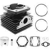 Jecoupoon Cylinder Piston Rebuild Kit Compatible with Golf Cart 1976-1988 | Replaces 14532-G1, Fits 2 Cycle 244cc EC25-DS EC25-2PG Engine, Standard Size Piston