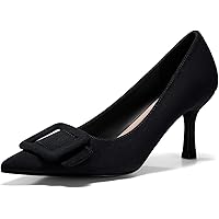 PiePieBuy Women's Pointed Toe Pumps - Twist Knot Stiletto Heel Dress Shoes In Faux Leather