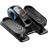 Under Desk Elliptical Machine for Senior, Quiet Motorized Leg Exerciser with Smart Remote, Pedal Exerciser with Adjustable Speeds for Auto/Manual Modes, LCD Monitor, Easy to Use for Home Office