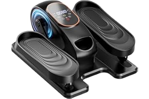 LUBBYGIM Under Desk Elliptical Machine for Senior, Quiet Motorized Leg Exerciser with Smart Remote, Pedal Exerciser with 15 Adjustable Speeds for Auto/Manual Modes, LCD Monitor, Easy to Use for Home Office