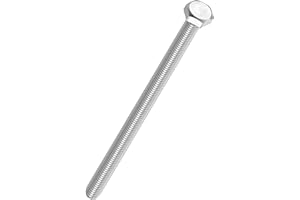 Kozelo 6 Pcs Hex Head Screws Bolts - [M6-1x100] 304 Stainless Grade A2-70 Steel Fully Threaded Hex Tap Metric Hexagon Head Ma