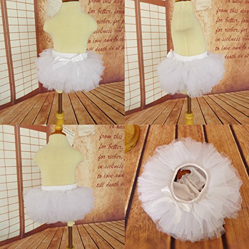 Slowera Baby Girls Soft Tutu Skirt (Skorts) 0 to 36 Months (L: 12-24 Months, White) - Thumbnail 4