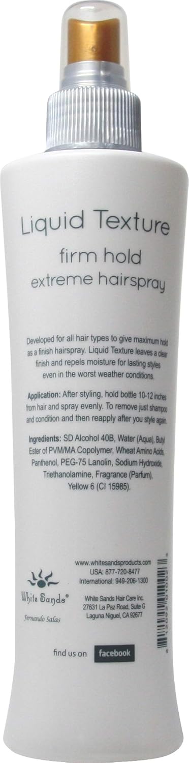 Amazon Com White Sands Liquid Texture Firm Hair Spray 8 5oz Beauty Amazon Com White Sands Liquid Texture Firm Hair Spray 8 5oz Beauty