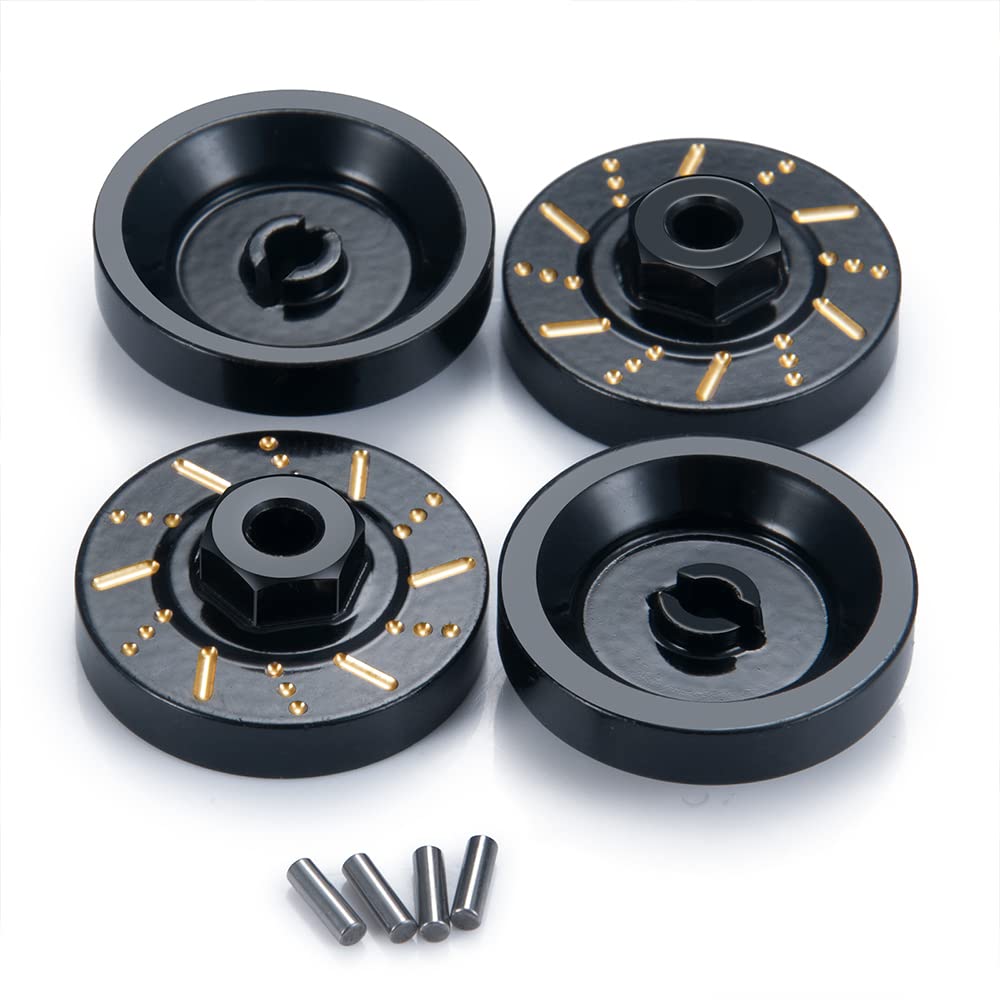 ZuoLan 4pcs Heavy Duty Brass Wheel Hex Adapter 5 mm for Axial SCX24 AXI90081 AXI00001/AXI00002/AXI00005 1/2th RC Crawler Car Upgrades Accessories